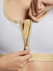 Nike Women's Summer New Medium Support Zip Sports Bra HV4878-085 - HV4878-085 - View 4