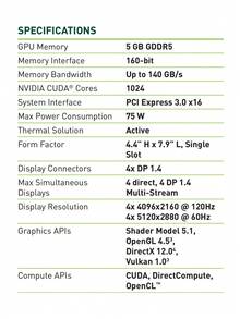 Nvidia GPU Profesional Quadro M2000 4GB GDDR5, T600 4GB GDDR6, P2000 5GB GDDR5, Arsitektur Maxwell/Turing/Pascal, Slot Tunggal Tinggi Penuh, Quad DisplayPort, Siap 4K/5K, Untuk CAD, CAM, Pemodelan 3D, Rendering, Pengeditan Video - View 8