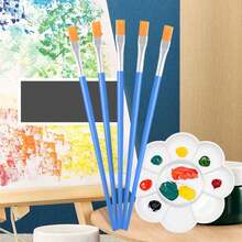 50pcs Mini Acrylic Paint Set – 12 Color Paint Tubes, Includes Brushes And Palette, Suitable For Teens And Adults, Ideal For Home, School, Birthday, Classroom Art Projects And Back To School Supplies. - Multi-color - View 7