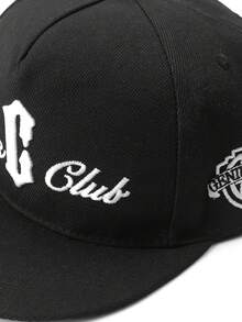 1pc Women Street Hip Hop Baseball Cap, Badge Letter Pattern, 3D Embroidery, Adjustable, Solid Color, Outdoor Sports, Party Wear - A - View 4
