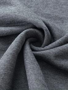 Women's Casual Dark Gray Off-Shoulder Loose-Fitting Sweatshirt With Adjustable Neckline, Allowing For Both Off-Shoulder And Concealed Shoulder Options. Simple, Stylish, Casual, And Versatile Y2K Style, Vintage, Streetwear, Suitable For Daily Commutes, Dates, Parties, Autumn/Winter, Christmas, New Year's, Thanksgiving, Parties, Weddings, Elegant, Casual, And Outings. Women's Autumn Long-Sleeved Top, Women's Autumn Clothing, Women's Autumn Outfits. - Dark Grey - View 8