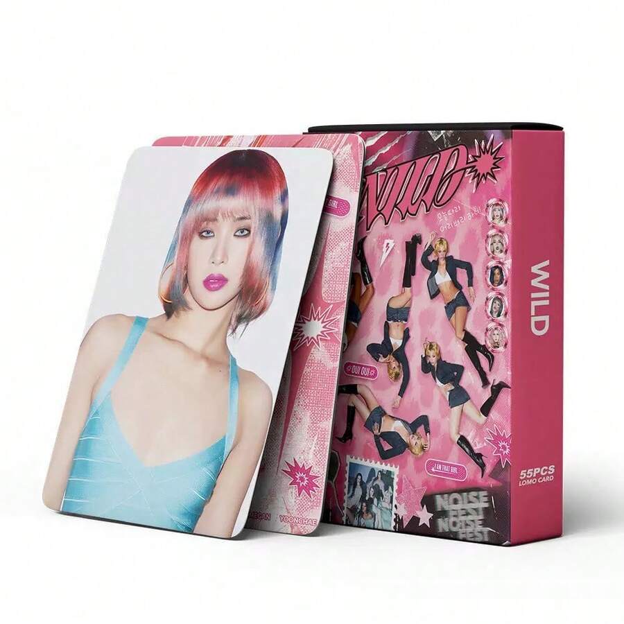 55 بطاقة صور KATSEYE ألبوم جديد 2026 Wildm بضائع عين القطة KPOP LOMO بطاقات قابلة للجمع - A - مشاهدة 1
