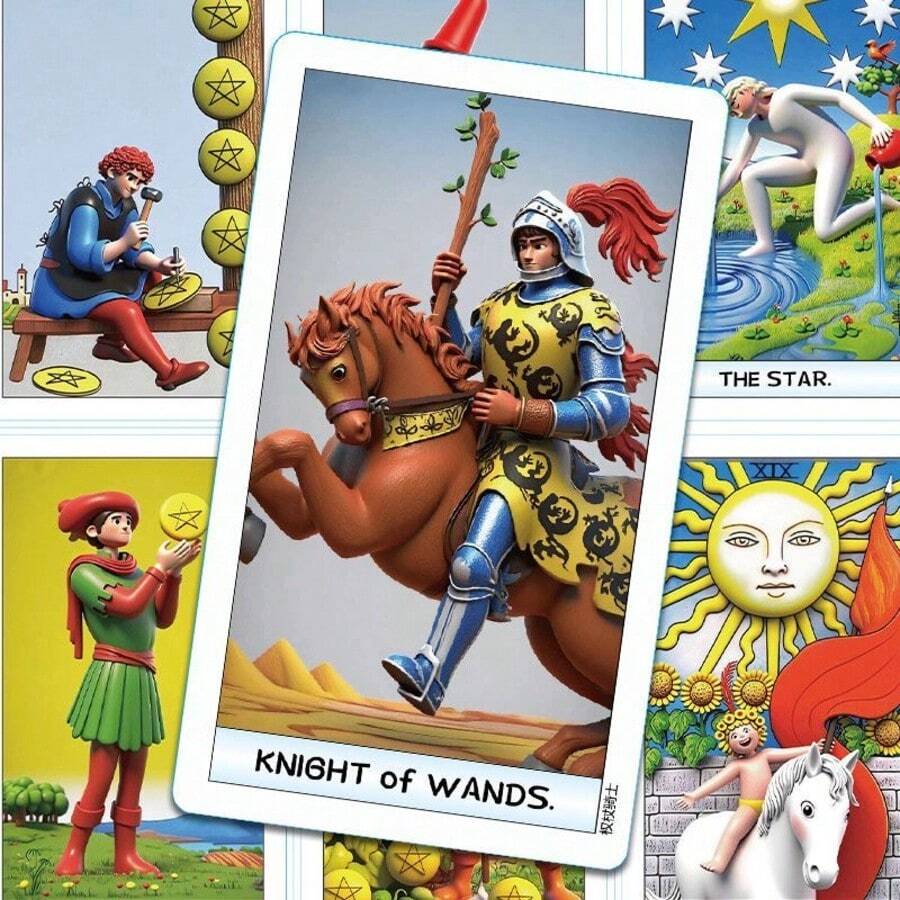 78pcs Tarot Cards For Beginners Smith-West Popular Learning Table Game Fortune Telling Toy - Multicolor - View 1