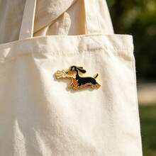 Skeleton & Dachshund Enamel Pins Set, Funny Running Skull And Sausage Dog Brooches For Backpack Jacket, Halloween Gothic Gift For Couples And Friends - Multicolor - View 10