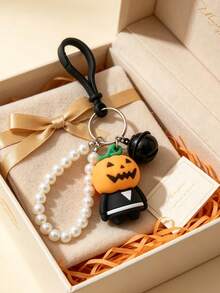 Cartoon Halloween Pumpkin Keychain Pendant Cute Skull Doll Car Key Chain Gift Charm - Multicolor - View 7