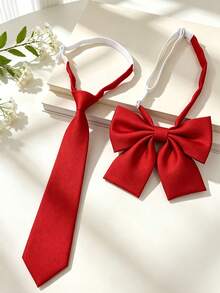 1 Set Women's Solid Color JK Style Zipper Collar & Tie Set - Multicolor - View 2