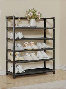 1 Pack Multi-Layer Sturdy Heavy-Duty Plastic Shoe Storage Shelf, Modern Neutral Color Vertical Freestanding Shoe Organizer Rack For Hallway Bedroom Closet Entryway, Christmas Thanksgiving Home Organization Gift - Multicolor - View 20