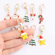 12pcs Christmas Gift Keychains, Star, Christmas Tree, Santa Claus, Snowman, Reindeer, Suitable For Father, Mother, Aunt, Grandmother, Brother And Younger Brother. Perfect Christmas Gift - Christmas Ornament - View 3