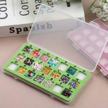 21-Grid Beaded Storage Box With Letter Labels, Jewelry Making Material Organizer Tray, Portable Beading Mat For Bracelet, Necklace, Earring Handmade Crafts - Felt Mat - View 3