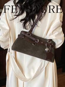 FEISTURE 1件裝時尚女款腋下肩背包，附裝飾肩帶，適合日常出遊、約會、通勤 - 綠色 - 查看 4