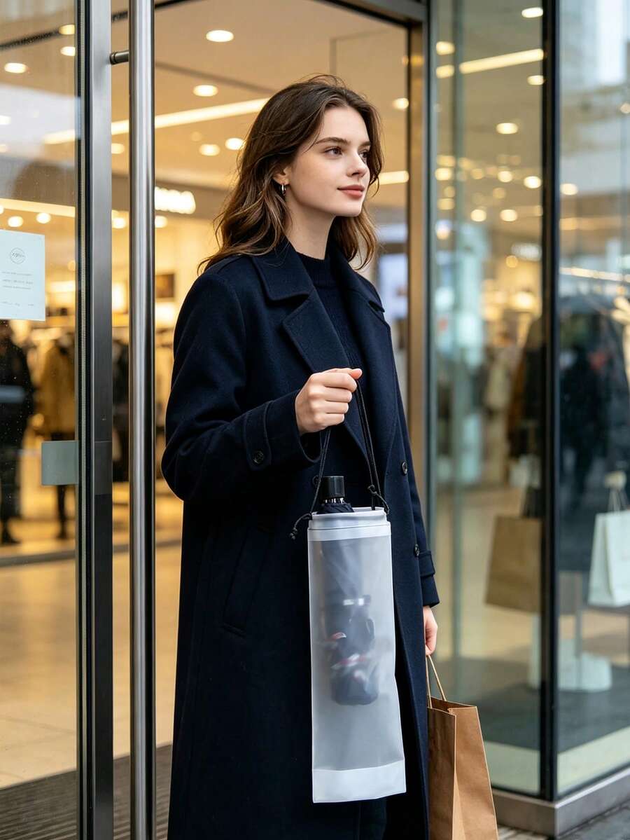 Versatile Waterproof Drawstring Bag For Kitchen, Office & Travel - Durable Plastic Organizer For Stationery, Mouse Pads, Umbrellas & More - A - View 1