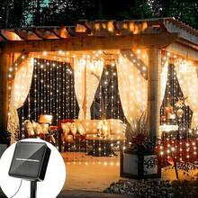 1 buah Lampu Tirai Karangan Bunga LED Bertenaga Surya, 8 Mode, Cocok untuk Jendela, Luar Ruangan, Tahan Air, Lampu Hias, Cocok untuk Pernikahan, Halaman, Pesta, Dekorasi Rumah Tangga, Dekorasi Musim Gugur, Dekorasi Dalam Ruangan, Dekorasi Luar Ruangan - Lampu tirai tenaga surya - View 4