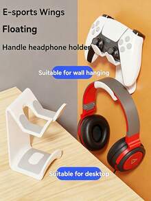 2-In-1 No-Drill Wall-Mounted Headphone And Game Controller Holder, Universal Headset Stand With Storage Hook, Space-Saving Gaming Desktop Organizer, Home Essential, Perfect Christmas Gift For Gamers - Multicolor - View 1