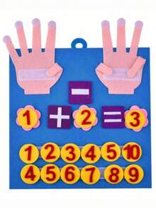 2 Sets Finger Counting Math Teaching Tools, Counting Early Education Board, Felt Learning Board, DIY Creative Early Education Finger Counting, Math Addition And Subtraction Felt Learning Teaching Aids, Used For Teaching, Intellectual Development!, Learning Supplies, Back To School Season - Default - View 2