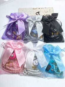 Tasbih Prayer Beads With Digital Counter, Bowknot Gauze Bag Religious Gift - Multicolor - View 8