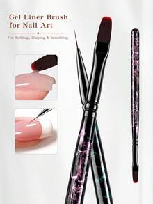 JOCNAIL 10pcs Gothic Halloween Nail Art Brush Set, Professional Acrylic Extension & Builder Gel Painting Liner Pen Kit, Halloween DIY Nail Design Tools For Beginners - Multicolor - View 7