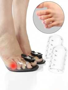 50pcs/Pack Soft Silicone Anti-Friction Elastic Breathable Toe And Finger Protectors - Clear - View 2