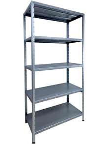 Anaquel Estante Metálico 5 Niveles 85x45x200 cm - Rack Resistente para Almacenaje Industrial y Doméstico - Negro - Ver 7