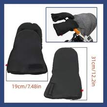Winter Windproof Baby Stroller Gloves, Ultra-Thick Warm Windproof Gloves, Suitable For Stroller Accessories, Windproof Gloves With Hook And Loop (Gloves Only). - Stroller Winter Accessories - View 3