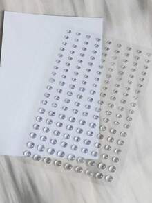 1pc Silver Water Drop Realistic Mixed Size Face Stickers, Y2K Silver White 3D Rhinestone Decals For Makeup Face Art Decoration, Professional DIY Face Stickers For Face Sticker Shop - Silver - View 6