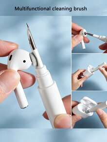3-In-1 Wireless Earphone Cleaning Kit - Perfect, Bluetooth Earphone Cleaning Pen, Phone, Computer, Keyboard Cleaning Brush, Portable Multi-Function Earphone Cleaning Brush - Pink - View 8