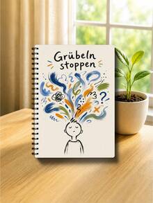 Germany-Version A5 Size Overcoming Anxiety Journal Daily Mindfulness Notebook Stress Management Reflection Planner Guided Prompts For Inner Peace Mental Health Tracking Relaxation SelfCare Book - A5 - View 6