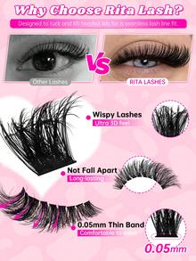 RITALASH 410PCS 6 Styles Upgrade Cat Lash Clusters Gift Packs, WaterProof Lashes Eyelash Clusters Extensions For Beginners And Proficient, DIY At Home Easily, Extension Soft Comfortable Easy Apply - View 4