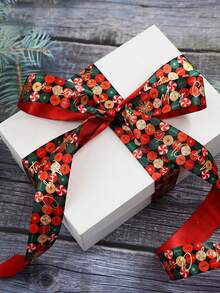 1/5Pcs Christmas Ribbon Satin Ribbon Set, Suitable For Gift Wrapping, DIY Crafts, Christmas Tree Decoration, Bouquet, Holiday, Birthday Party Decoration - View 6
