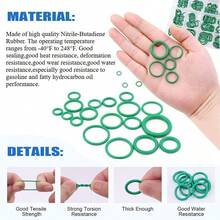 Set O-Ring 595 buah, Bulat, Cocok untuk AC Mobil, Kompresor, dan Penyegelan Pipa Profesional, Alat Perawatan dan Perbaikan Mobil/Pipa yang Tahan Lama, Pilihan Ideal untuk Para Profesional - Beraneka warna - View 2