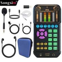 Songsim-M1 Portable Handheld Sound Card Kit, Supports OTG Lossless Transmission, Reverb Adjustment, Volume Control, Bluetooth Accompaniment, Portable Multi-Function Sound Card, Equipped With Lavalier Microphone, Plug And Play, Suitable For Outdoor Live Streaming, Recording, Singing, Streaming, Podcasting - Multicolor - View 9