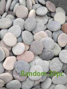 20 Flat Painting Rocks, Paintable River Rocks, 1-3 Inches, Painting Stones, Flat Painting Rocks, For Outdoor, Garden, Home, DIY Projects, For Acrylic, Watercolor Or Marker Painting, Great For Aquariums - Multiple Styles - View 11