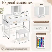 Vanities & Vanity Benches - White - View 3