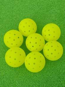 6 قطع كرة بيكلبول خارجية قطعة واحدة عالية المرونة متينة من مادة PE المصبوبة بالدوران كرة بيكلبول رياضية - متعدد الألوان - مشاهدة 3