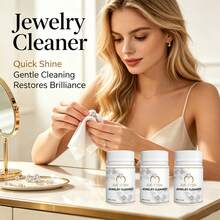 JUE FISH 3pcs Jewelry Cleaner, Metal Cleaning Solution For Jewelry, Diamond Necklace Rust And Dust Removal And Care Solution, Daily Cleaning And Care. - White - View 1