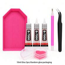 Diamond Setting Kit, 48,000-15,000 Y2K Resin Jelly-Like Flat-Bottomed Rhinestones, 48 Colors, 3mm Rhinestone Setting Kit, Includes 3 Bottles Of B7000 Glue And Tools, Suitable For DIY Diamond Painting Crafts. - Rhinestones - View 15