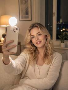Mini Clip-On Portable Phone Selfie Fill Light, 3 Adjustable Light Modes, Rechargeable, Clip-On Phone Light, Portable Selfie Light, Rechargeable Phone Fill Light, Vlog Lighting Accessory, Live Streaming Fill Light, Travel Photography Light, 150mAh - one-size - View 3