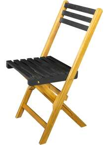 Comedor de Jardín Bistró de Madera de Acacia para 4 Personas Cody - Negro - Ver 3