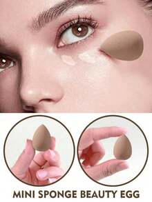 38pcs Makeup Tool Set, Includes: 25 Makeup Brushes + 3 Makeup Sponges + 3 Mini Makeup Sponges + 3 Triangle Powder Puffs + 3 Mini Cushion Powder Puffs + 1 Makeup Brush Cleaning Tool. - Coffee Brown - View 7