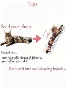 Custom Photo Hair Clip, Custom Pet Photo Hair Clip, Personalized Hair Accessory, Gift For Dog Mom Cat Mom, Hair Clip Ornament - Multicolor - View 6