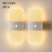 Modern Crystal Motion Sensor Wall Lamp, LED Smart Sensor Acrylic Wall Light, Wireless LED Wall Lamp, Battery-Powered Night Light, Adjustable Color Temperature And Brightness, Suitable For Hallways, Bathrooms, Bedrooms, Home Decoration, Living Room - Square Multicolor - View 24
