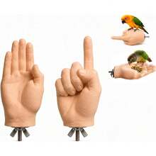 Realistic Hand-Shaped Parrot Perch, Anti-Slip Hand-Shaped Bird Cage Perch, Fun Realistic Hand Parrot Stand, Universal Bird Perch, Realistic Hand-Shaped Parrot Perch, Suitable For All Types Of Parrots - View 7