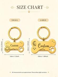 Custom Dog Bone Pet ID Tag Personalized Engraved Keychain Anti-Lost Pet ID Tag Key Ring Stainless Steel Jewelry Pet Owner Gift Letter Jewelry Daily Wear - Multicolor - View 4