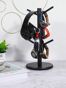 1 Mug Holder, Mug Rack, Coffee Cup Holder With 6 Hooks, Wooden Coffee Cup Holder, For Bar Counter, Coffee Bar Accessories And Decoration, Coffee Storage Station Essentials, Home Bathroom Decor, Fall Decor, Back To School Decor - Cup Holder - View 2