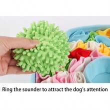 1pc Pet Snuffle Mat, Dog Puzzle Toy For Intelligence, Stress Relief, Emotional Improvement, Bonding, Slow Feeding Training, Suitable For All Seasons, Interactive Play With Small Toy - Multicolor - View 6