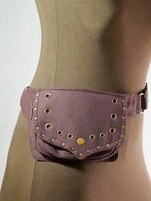 Adjustable Shoulder Strap Waist Bag, Punk Style Waist Bag Strap, Vintage Design Lightweight Leg Bag, Phone Storage Bag, Multi-Functional Durable Waist Bag - Multicolor - View 9