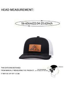 1pc Fashionable Breathable Mesh Mountain Print Baseball Cap, Street Hip-Hop Style Outdoor Casual Decorative Sun Hat, Adjustable, Unisex - Label Mountain - View 10