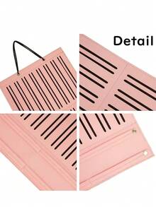 One Woolen Hair Accessory Storage Box - Large Capacity Hair Clip And Hair Bun Holder Storage - Suitable For Girls And Babies' Hair Accessories Storage - Hanging Decorative Storage Items For Children's Rooms - Storage Display Stand - Multicolor - View 3