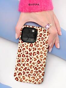 GIIPPA 1pc Earth Yellow Leopard Print Design Phone Case, Compatible With Phone 17 Pro Max, 16 Pro Max, 15 Pro Max, 14 Pro Max, Korean Style High-End Fashion Fun Phone Case, Suitable For 11/12/13/14/15/16 Pro Max Plus Elegant Design Unisex, Perfect Gift For Girlfriend On Christmas, Valentine's Day, Easter, Wedding Season And Birthday! - Earth Yellow - View 5