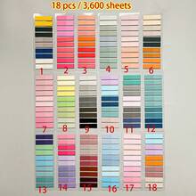 30pcs/6000 Sheets, 18pcs/3600 Sheets, 12pcs/2400 Sheets Sticky Notes Index Tabs Labels PET Material Semi-Transparent Plastic Waterproof Sticky Notes Color Series Marker Tabs Student Textbook Note-Taking Tabs With Ruler Reading Book Message Tabs School Back-To-School Supplies Office Document Tabs - one-size - View 16