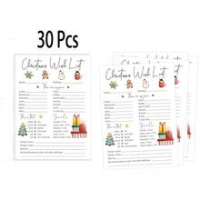 Secret Santa Questionnaire, Christmas Wish List Gift Exchange Cards, Fill In The Blank Christmas Holiday Activity Cards, Secret Santa Gift Ideas For Classroom, Friends, Family And Coworkers - A - View 7